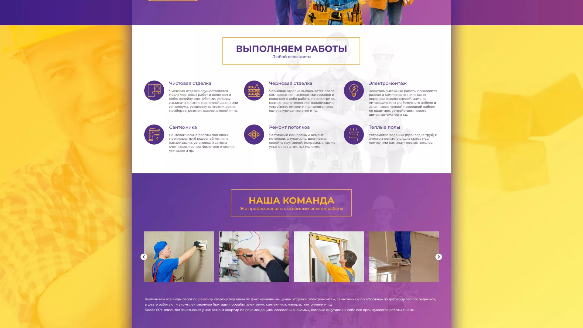 Разработка сайта строительной компании «Милана-Строй» в Краснослободске