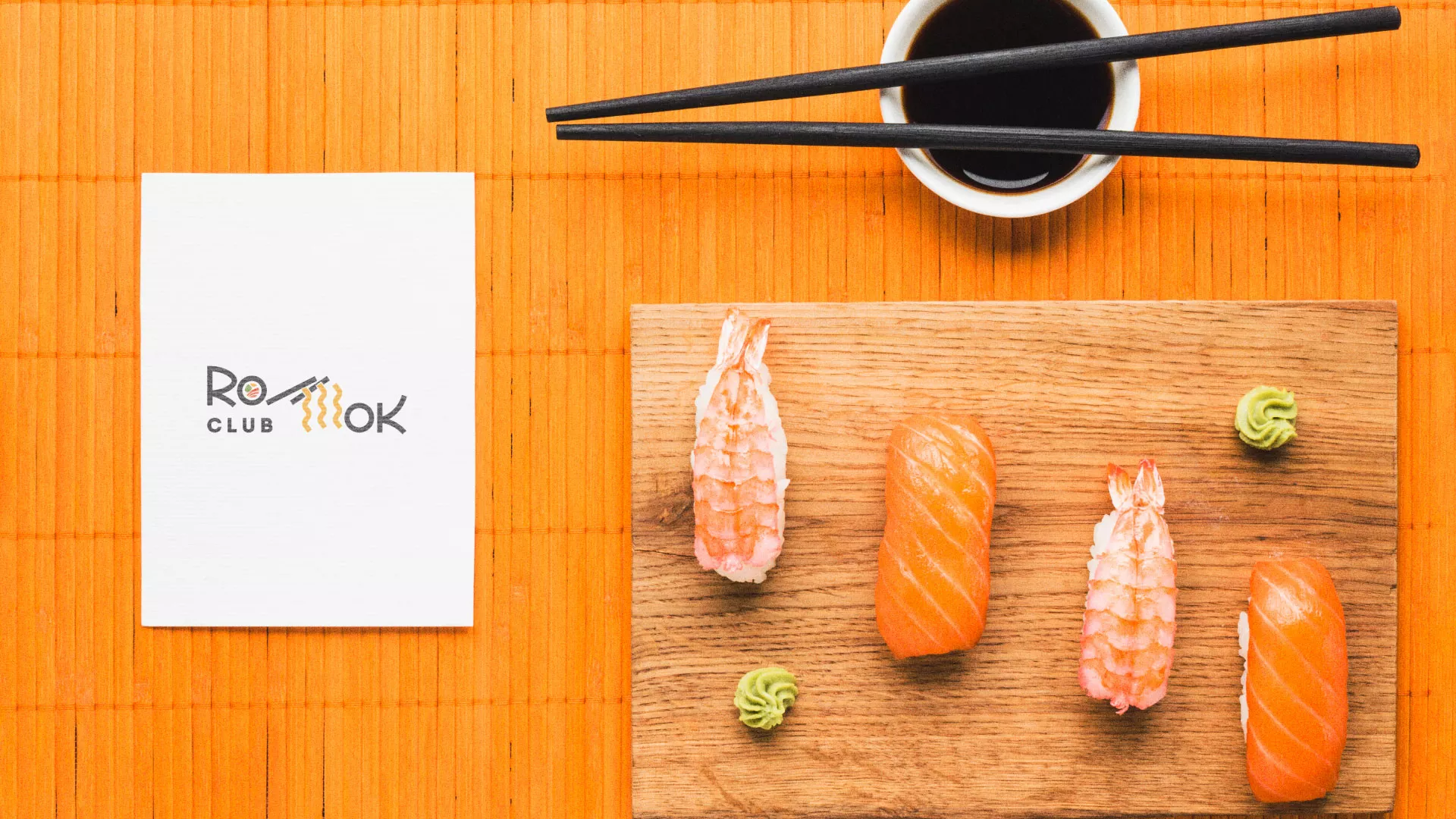 Создание логотипа суши-бара «Roll Wok Club» в Краснослободске