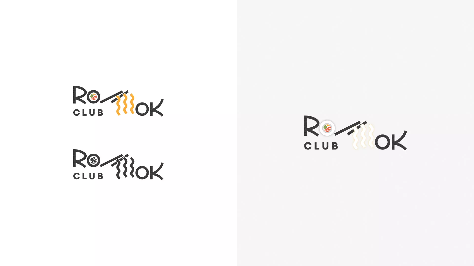 Создание логотипа суши-бара «Roll Wok Club» в Краснослободске